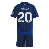 Manchester United Diogo Dalot #20 Udebane Trøje Børn 2024-25 Kortærmet (+ Korte bukser)